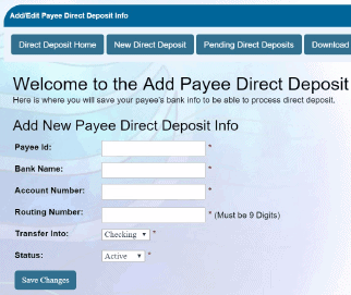Direct deposit